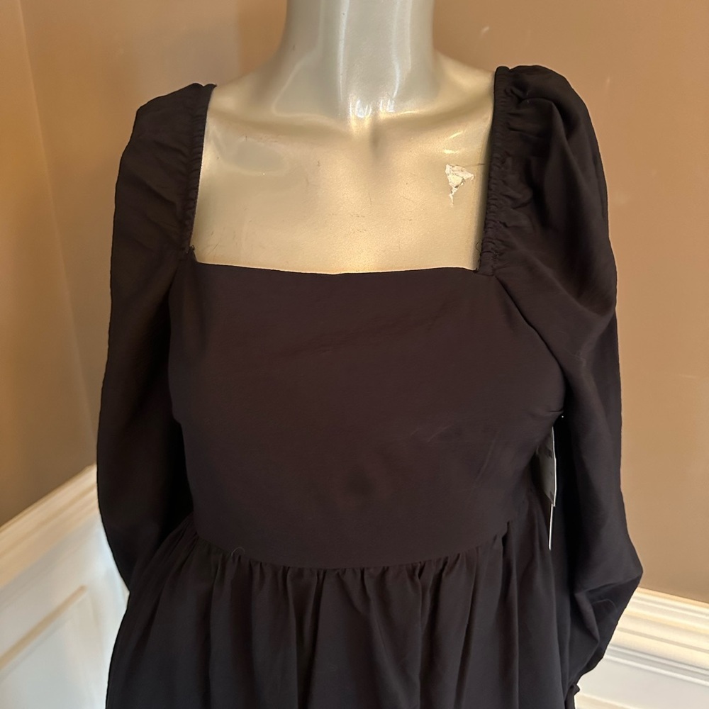 Nwt Chelsea 28 Tiered Black Mini Dress Sz Xs — image 3 of 6